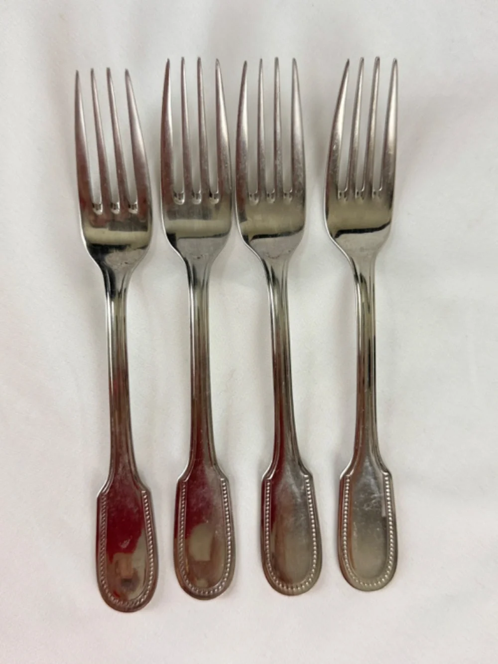 Vintage Towle Georgian House Perles 4 Salad Forks Stainless Steel Japan